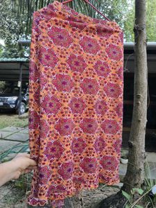 Floral Print Midi Skirt
