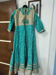 Traditional amroidary anarkali full gown