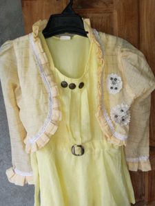 New girls Yellow Dress with Matching Jacket