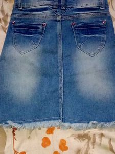 Denim Skirt with Fun Embellishments