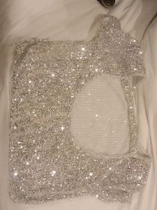 Sparkling Sequin One-Shoulder Top