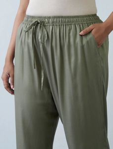 Westside Gia Curves Olive Green Pants
