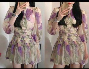 Sheer Floral Print Mini Dress