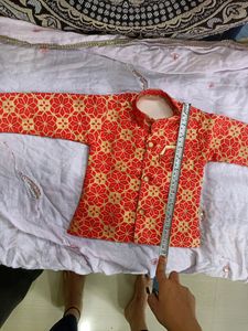 Price🔽Red Golden Boy Sherwani Dhoti✨