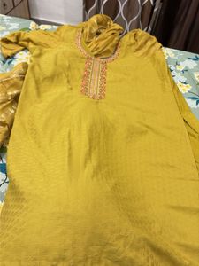 Elegant Yellow Kurta Set with Dupatta