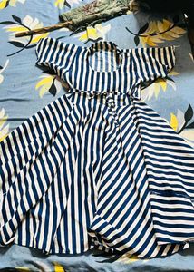 Chic Striped A-Line Dress