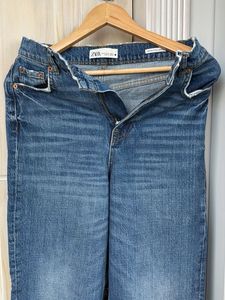 Women's Blue Denim Wide Leg Jeans