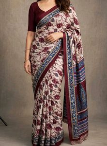 Elegant Floral Print Saree