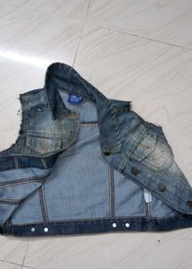 Denim jacket Sleeveless Style for girl