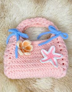 Handmade Crochet Pink Mini Bag