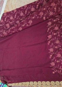 Beautiful Maroon Saree🤎🤎🤎