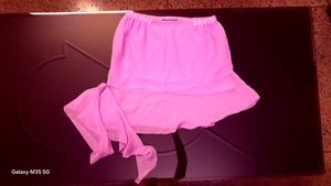 ruffled lilac cord set- mini skirt and tube top