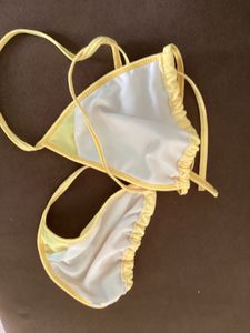 Pale Yellow String Bikini Top from Thailand