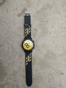 Sporty Yellow Dial Watch