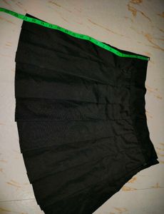Black Pleated Mini Skirt