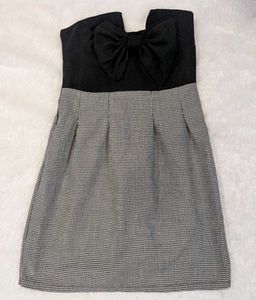 Chic Black & White Mini Dress