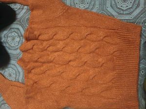 Cozy Knit Self Design Sweater in loose fit