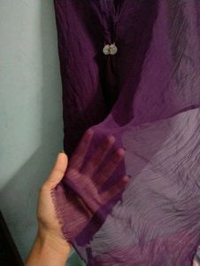 Sheer Purple Dupatta net scarf shawl ruptta