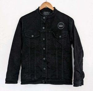 XL-BLACK DENIM JACKET