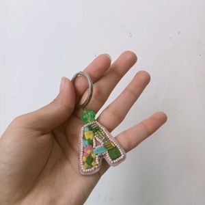 Handmade Letter 'A' Keychain