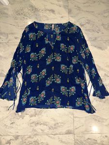 Bohemian Print Bell Sleeve Tunic