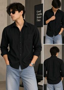 Classic Black Button-Up Shirt