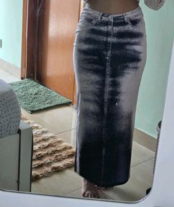 Unique Abstract Print Maxi Skirt