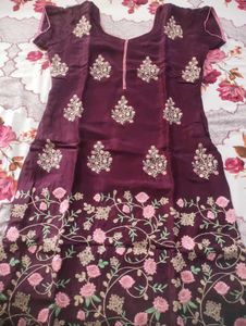 pure silk embroidered salwar suit