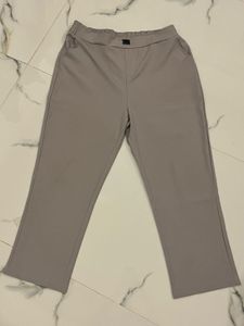 Minimalist Taupe Comfort Stretch Trousers