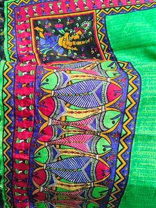 Green Printed Kaftan Dress