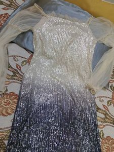 Sparkling Sequined Ombre Dress