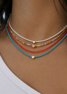 Beaded Heart boho Necklaces