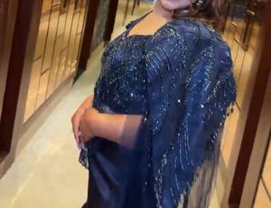 Stunning Navy Blue Embellished Lehenga Choli