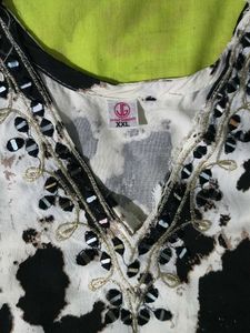 black &amp; white kurtis for daily wear