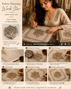 Wooden Block Printing Stamp Set