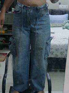 Light Wash Cargo Jeans