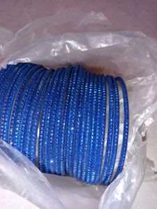 Sparkling Royal Blue Bangles Set