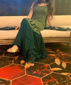 GREEN SHARARA SET