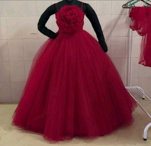 Elegant Maroon Party Gown