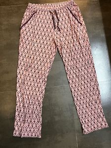 Pink Printed Pajama Pants