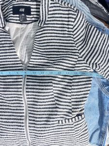 H&amp;M Striped Zip-Up Jacket