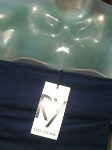 Navy Blue Bandeau Crop Top no 132