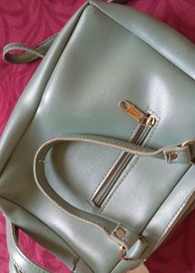 Cute Green Quilted Bow Satchel Bag