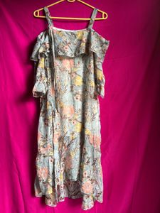 Floral Off-Shoulder Ruffle Dress