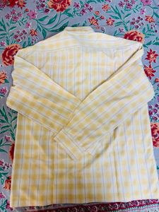 Men's Yellow Plaid Casual Shirt