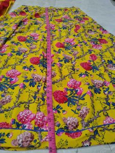 Yellow Floral Kurta Set with Dupatta