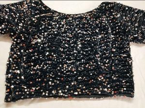 Black Crop Top With Skirt