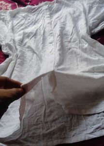 White Puff Sleeve Embroidered Top