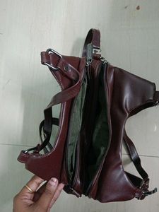Chic Brown Leather Handbag