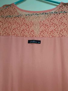 Elegant Peach Ethnic Gown